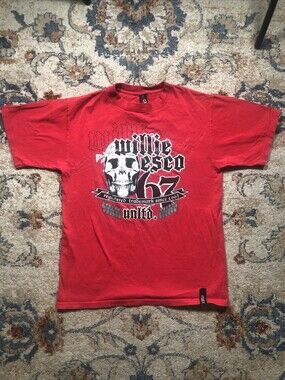 Vintage Y2k Willie Esco Shirt Men’s Medium Skull Graphic Print Skater Hip Hop